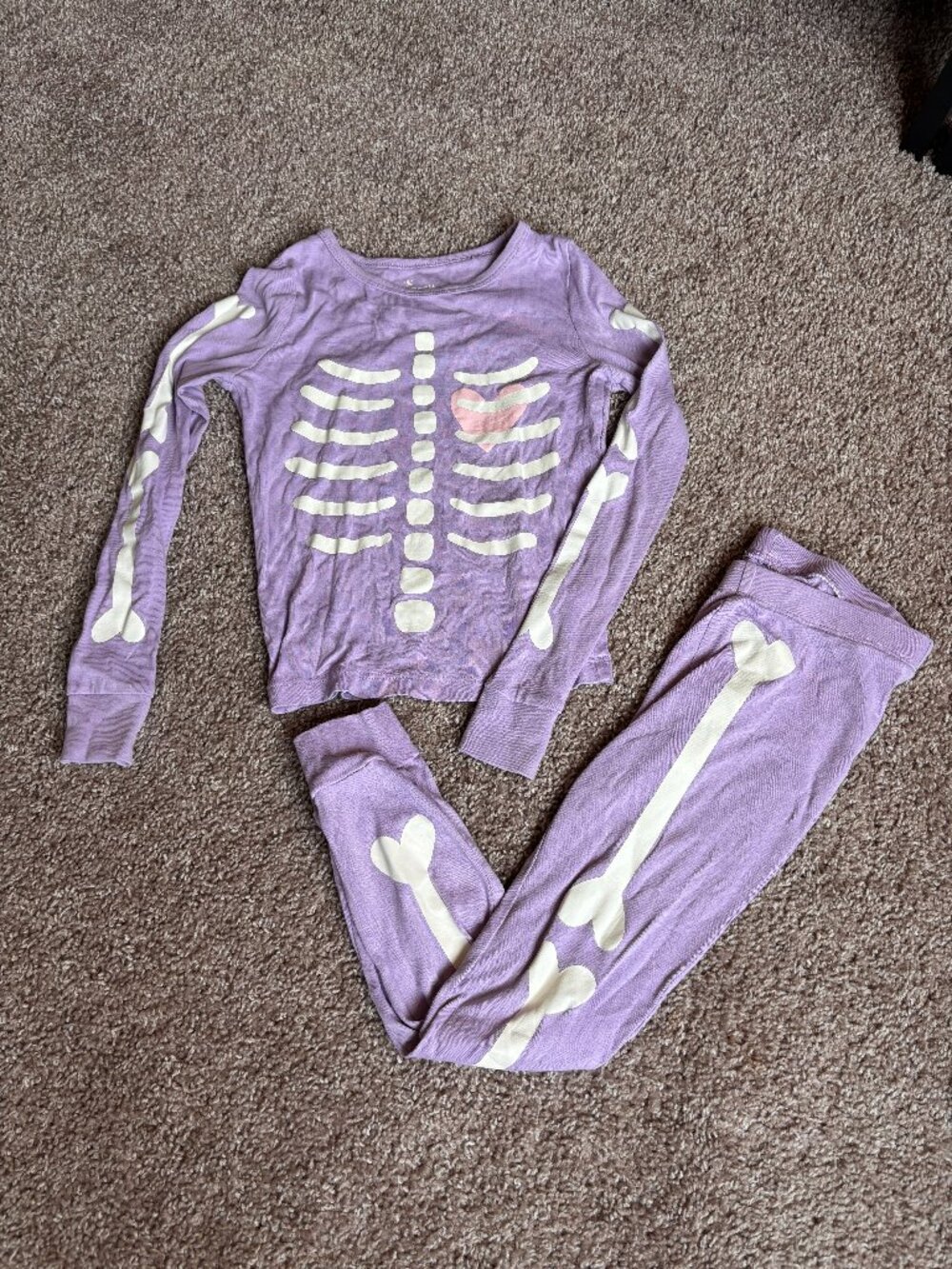 Size S(6) Glow in the Dark Bones Pajamas